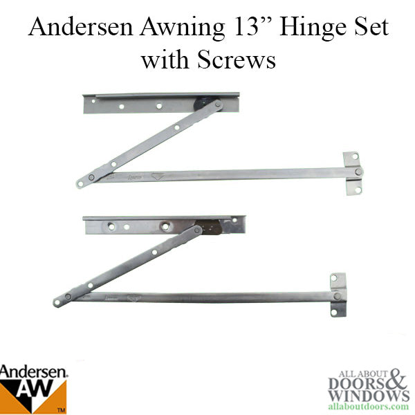 Andersen 13 Inch Awning Hinge Set with Screws - Andersen 13 Inch Awning Hinge Set with Screws