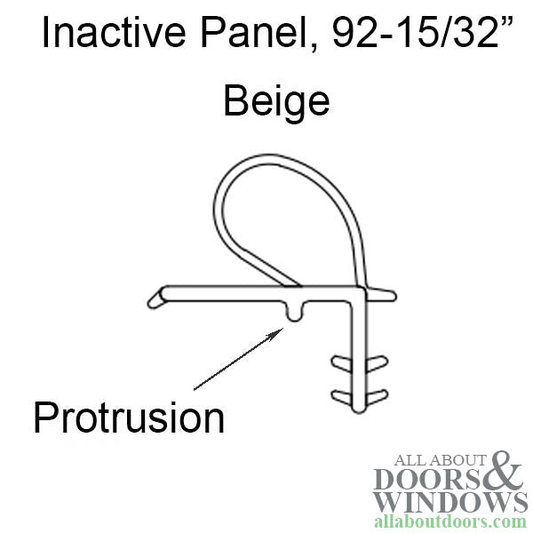 Marvin Inactive Panel V780 Stile Weatherstrip Black - Marvin Inactive Panel V780 Stile Weatherstrip Black