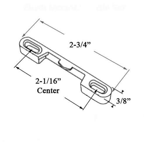 Recessed Keeper, Single & Double Hung Sash Lock - Recessed Keeper, Single & Double Hung Sash Lock