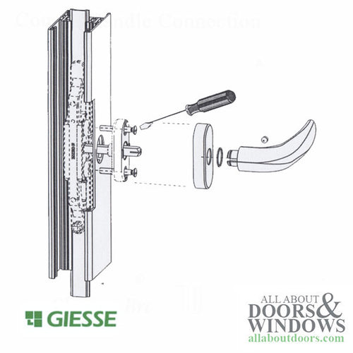 Giesse Prima Handle Set, Sliding Patio Door - Giesse Prima Handle Set, Sliding Patio Door