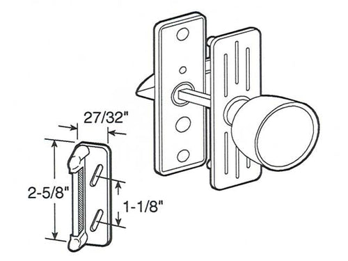 Tulip Shaped Handle Set, storm and screen door  - Aluminum - Tulip Shaped Handle Set, storm and screen door  - Aluminum