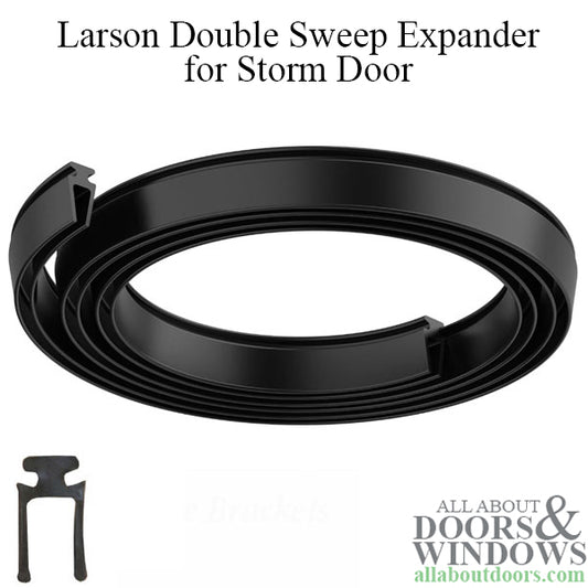 Larson Double Sweep Expander for Storm Door - Black