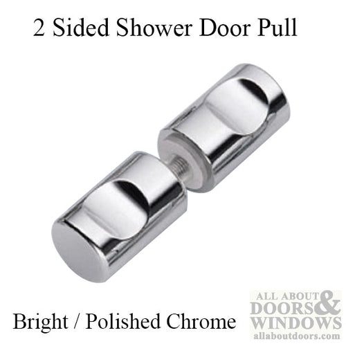 Shower Door Pull, 2 sided - Bright Chrome - Shower Door Pull, 2 sided - Bright Chrome