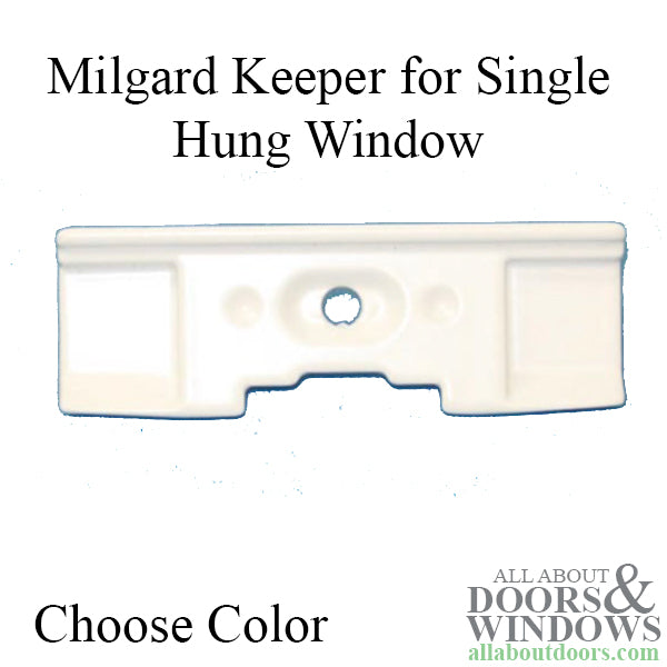 Milgard Keeper for Horizontal Slider and Single Hung Windows - Choose Color - Milgard Keeper for Horizontal Slider and Single Hung Windows - Choose Color