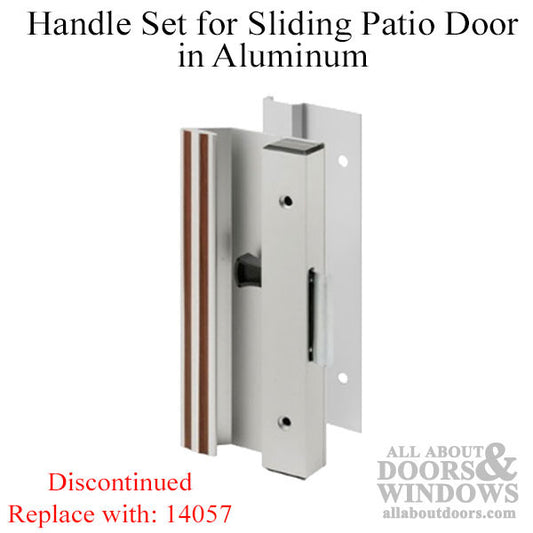 Discontinued - Handle Set - Sliding Patio Door, Extruded Aluminum - Low Profile Clamp Style