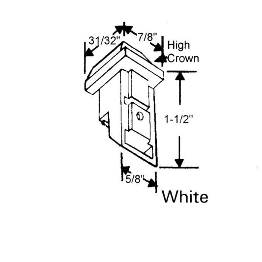 Guide or Cam, Sash, Top, Seasonall - White