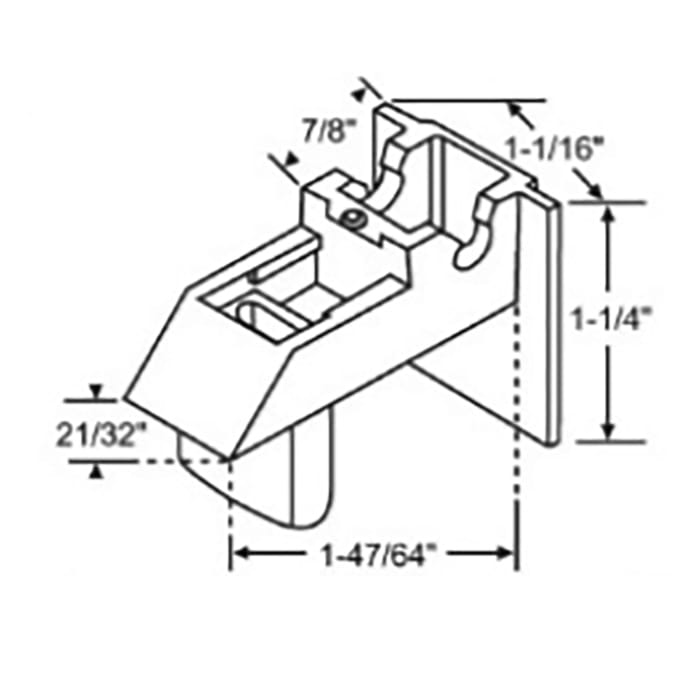 Top Sash Cam Guide, Yale Ogron / Fiberlux - Black - Top Sash Cam Guide, Yale Ogron / Fiberlux - Black