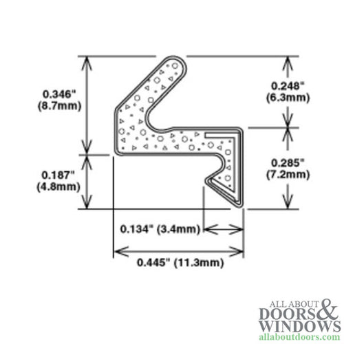 Q-Lon Foam Seal Weatherstrip, Casement Frame - Q-Lon Foam Seal Weatherstrip, Casement Frame