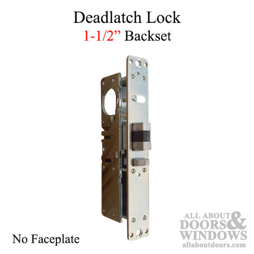 Deadlatch Lock 1-1/2  Mortise Lock, No Faceplate - Deadlatch Lock 1-1/2  Mortise Lock, No Faceplate