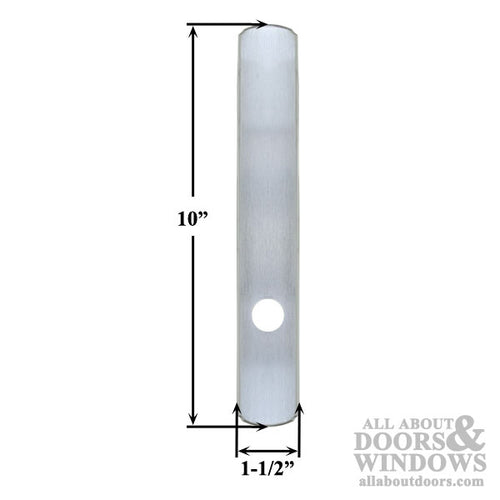 Newbury Passive Exterior Escutcheon Plate - Brushed Chrome - Newbury Passive Exterior Escutcheon Plate - Brushed Chrome