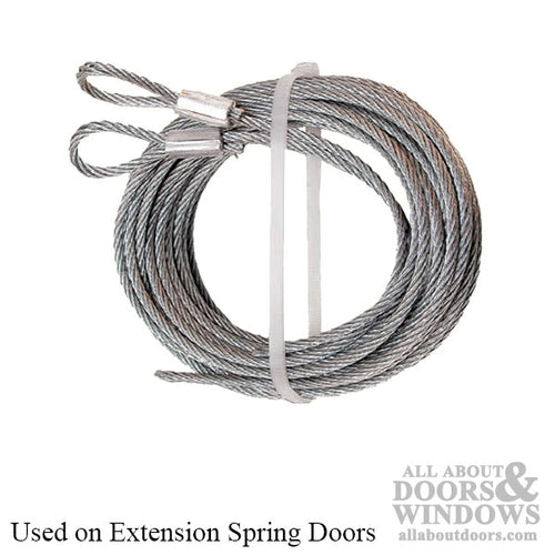 1/8 Inch Diameter Carbon Steel Extension Cable for Garage Door - 12 Feet - 1/8 Inch Diameter Carbon Steel Extension Cable for Garage Door - 12 Feet