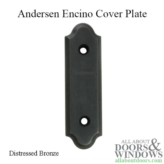 Andersen Gliding Door Cover Plate, Encino Style - Distressed Bronze