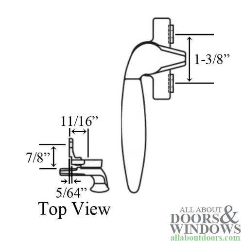 Cam Handle, 1-3/8