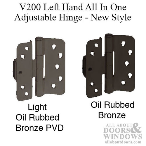 V200 Right Hand All In One Adjustable Hinge, Aluminum Base - V200 Right Hand All In One Adjustable Hinge, Aluminum Base