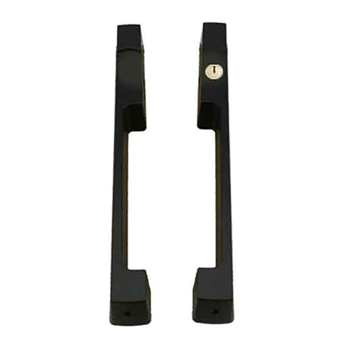 HOPPE Dallas Series Sliding Door Handle Set for HLS9000 Multipoint Locking System Left Hand Keyed Matte Black - HOPPE Dallas Series Sliding Door Handle Set for HLS9000 Multipoint Locking System Left Hand Keyed Matte Black