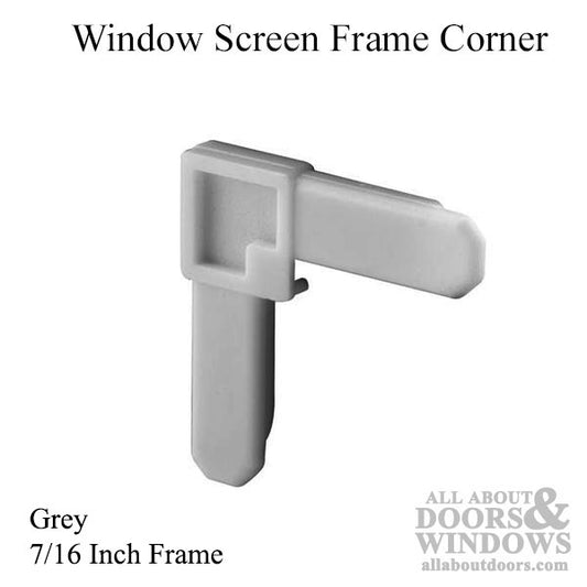 Window Screen "Quickie" Corner 7/16 Frame  - White