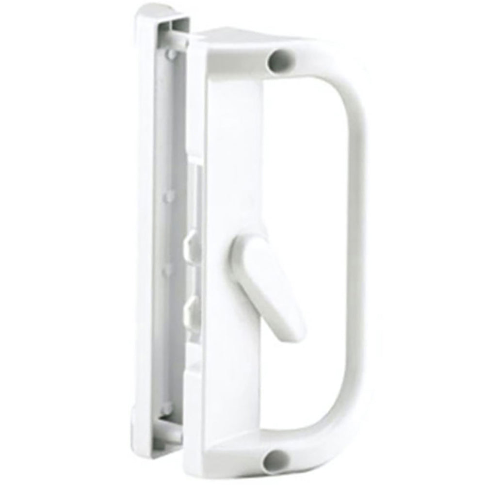 Sliding Patio Door Handlset White Non Keyed Door Handle 6 9/16 Inch Hole Center - Sliding Patio Door Handlset White Non Keyed Door Handle 6 9/16 Inch Hole Center