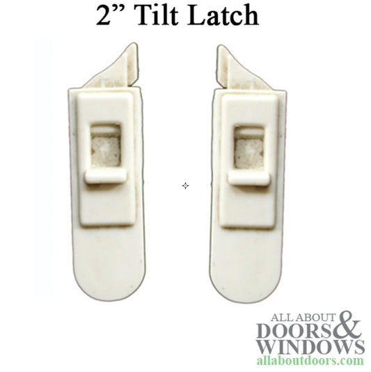 Tilt Latch, Slide on / Snap In  2-1/16" - White