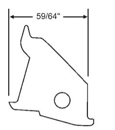 Mounting Bracket, Small 59/64 - White - Mounting Bracket, Small 59/64 - White