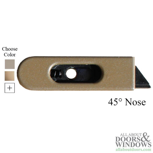 Pro Shield Tilt Latch for Upper  Sash  Black 45° Nose LH - Pro Shield Tilt Latch for Upper  Sash  Black 45° Nose LH