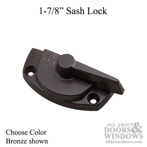 Sash Lock, 1-7/8in., Offset screws - Choose Color - Sash Lock, 1-7/8in., Offset screws - Choose Color