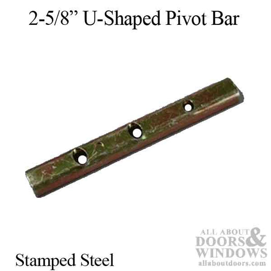 Pivot Bar, 2-5/8", 3 Hole, U-Shaped, Stamped Steel