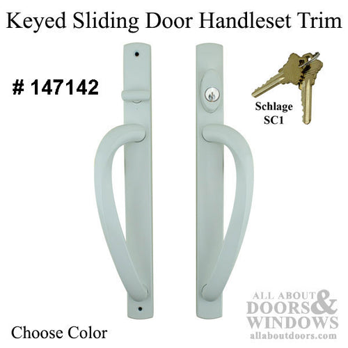Weathershield Patio Sliding Door Handle with Key - Weathershield Patio Sliding Door Handle with Key