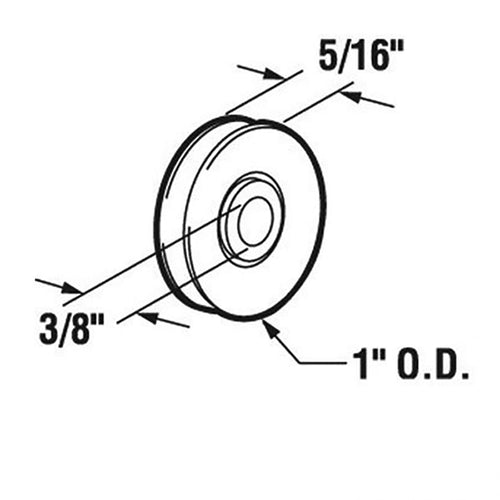 1 Inch Concave Nylon Wheel for Sliding Screen Door - 1 Inch Concave Nylon Wheel for Sliding Screen Door