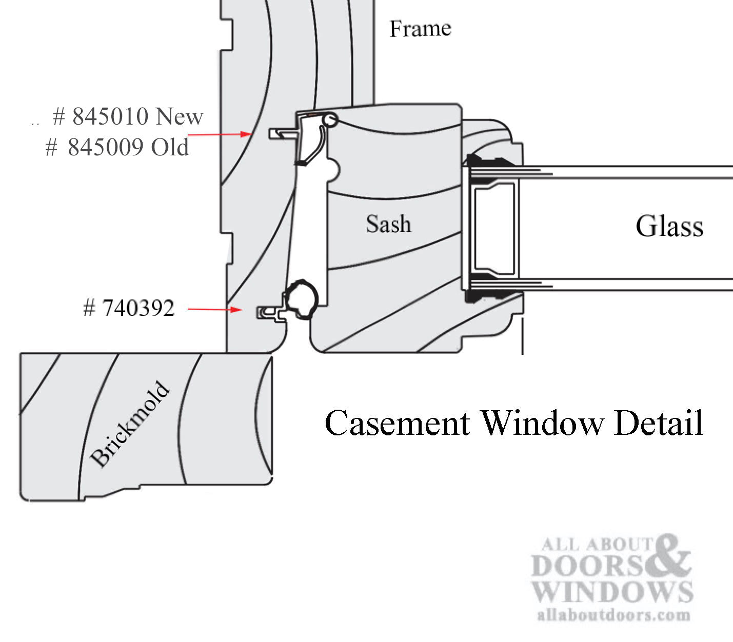 Leaf Weatherstrip with Flap, Casement Frame - Tan / Beige, 72