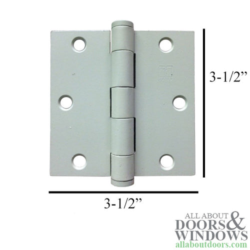 Steel Door Hinges Square Corners Pair - Steel Door Hinges Square Corners Pair