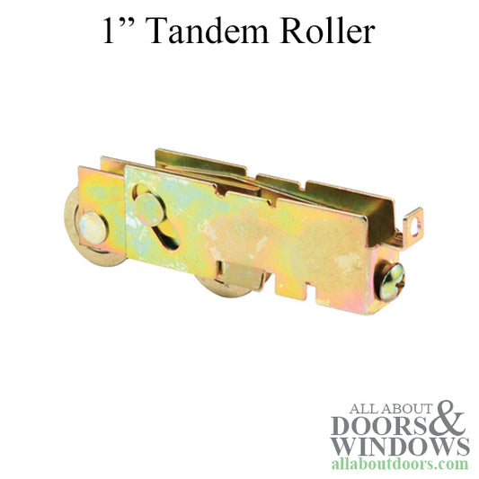 Dual Wheel Door Roller For Sliding Door Roller 1 Inch Steel Wheel With Adjustable F Tab Housing