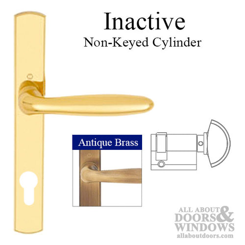 HOPPE Multipoint Lock Handle Set with Verona Lever Inactive Antique Brass - HOPPE Multipoint Lock Handle Set with Verona Lever Inactive Antique Brass