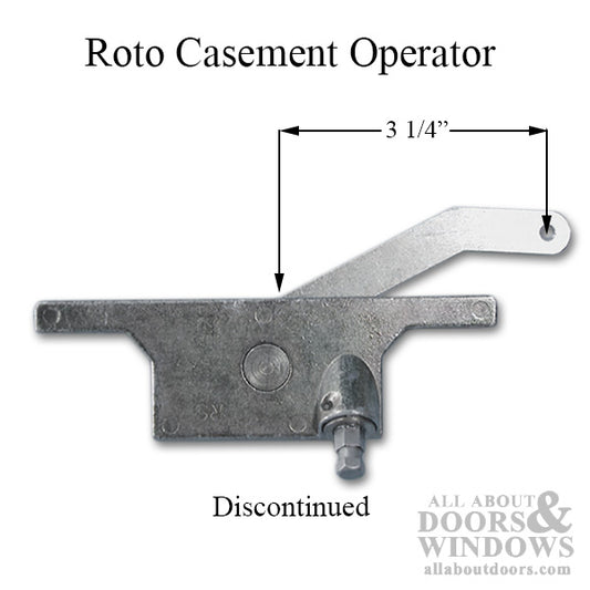 Roto Casement Operator  3-1/4 arm, Hex Spline, Left Hand  - Discontinued