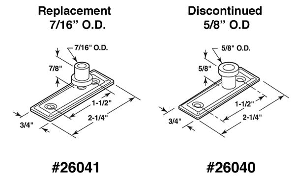 Top Guide for Bi-folding Door, 5/8 Inch O.D. - Top Guide for Bi-folding Door, 5/8 Inch O.D.