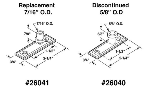 Top Guide for Bi-folding Door, 5/8 Inch O.D. - Top Guide for Bi-folding Door, 5/8 Inch O.D.