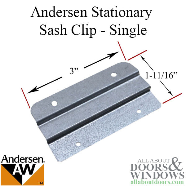 Andersen Perma-Shield Enhanced Casement Windows - Stationary Sash Clip - Single - Andersen Perma-Shield Enhanced Casement Windows - Stationary Sash Clip - Single