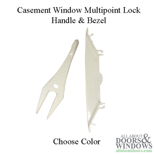 Multipoint Lock Casement Handle and Bezel - Choose Color