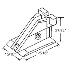 Balance Shoe / Carrier,  Keller Aluminum Window - Black - Balance Shoe / Carrier,  Keller Aluminum Window - Black