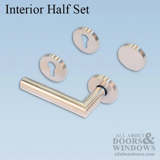 G-U / Ferco Belcanto Interior Handle Set, Key Operated Locks - Stainless Steel