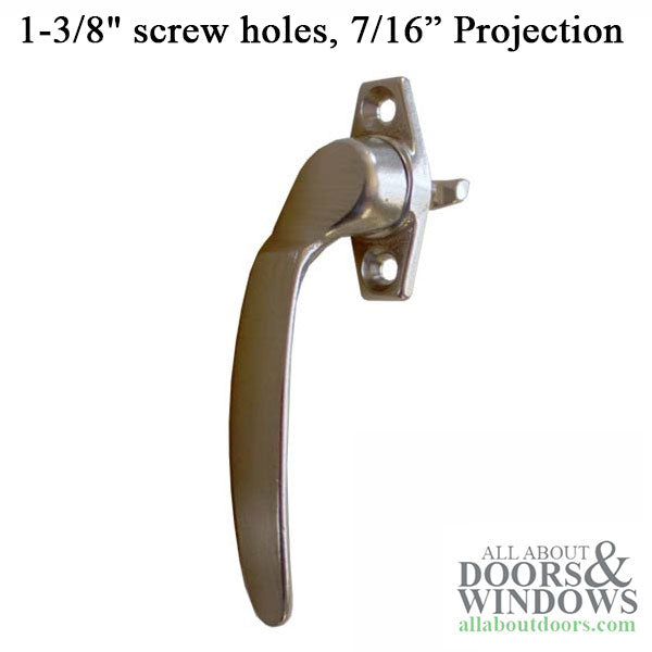 Project-In handle, 1-3/8 screw holes, 7/16” Hook Projection, Left Hand - Project-In handle, 1-3/8 screw holes, 7/16” Hook Projection, Left Hand