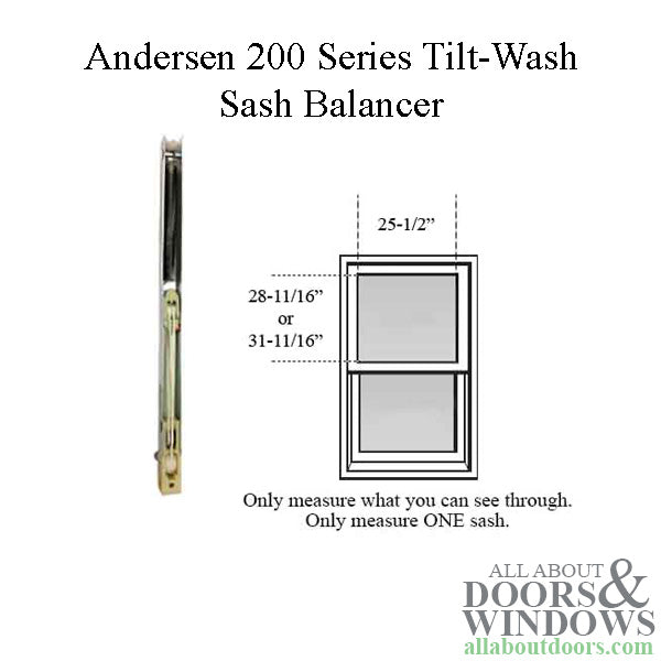 Andersen 200 Series Tilt-Wash Double Hung Sash Balancer - M1060 - Andersen 200 Series Tilt-Wash Double Hung Sash Balancer - M1060