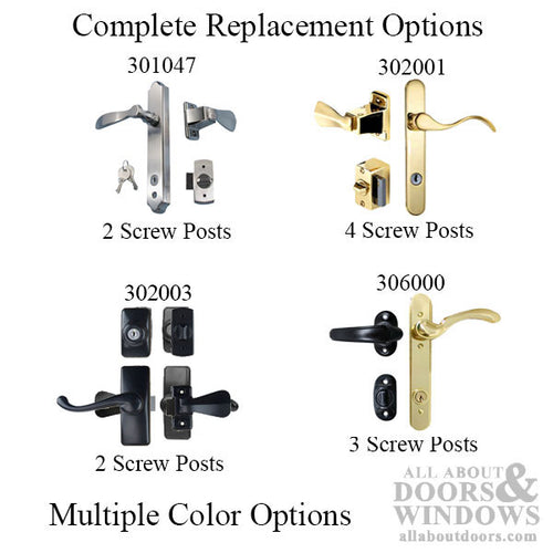 Emco 3 Post Storm Door Handle Set with Deadbolt - Emco 3 Post Storm Door Handle Set with Deadbolt