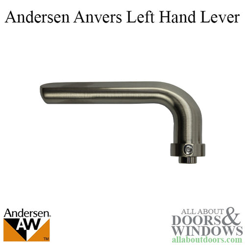 Andersen Anvers Handle Left Hand Satin Nickel Finish - Andersen Anvers Handle Left Hand Satin Nickel Finish