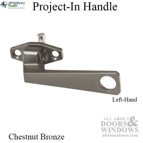 Truth Project-In handle, 1-1/2 screw holes, 1/2” Hook Projection, Pole Ring, LH - Truth Project-In handle, 1-1/2 screw holes, 1/2” Hook Projection, Pole Ring, LH