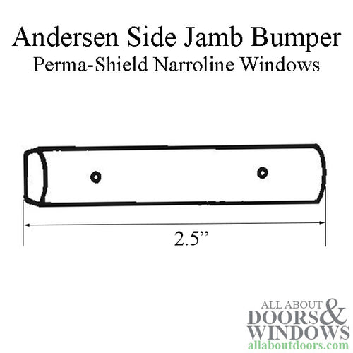 Andersen Perma-Shield Narroline Side Jamb Bumper - White - Andersen Perma-Shield Narroline Side Jamb Bumper - White