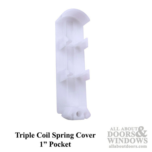 Support Cover, Triple Coil Spring, 1 inch Pocket - White