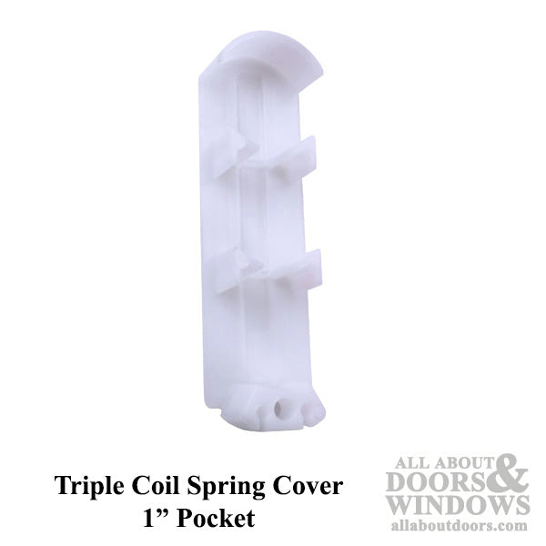 Support Cover, Triple Coil Spring, 1 inch Pocket - White - Support Cover, Triple Coil Spring, 1 inch Pocket - White