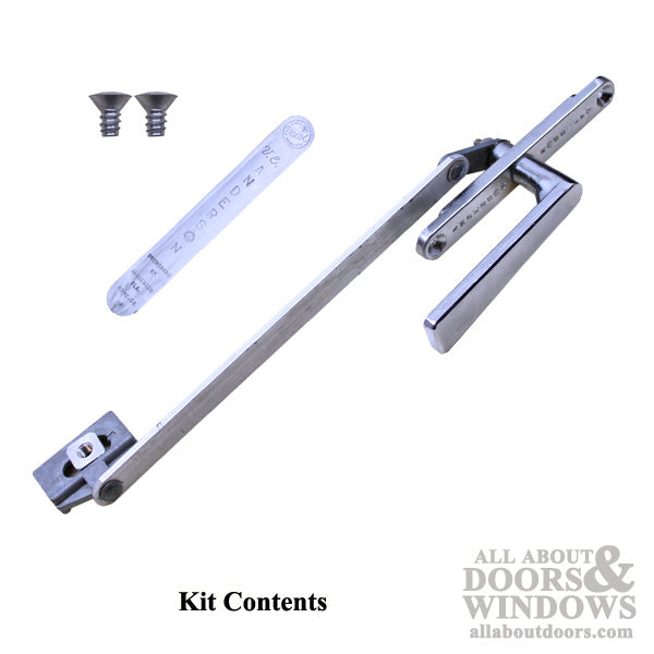 Jalousie Window Operator, Lever, Anderson & Alcan,  Right Hand - Chrome - Jalousie Window Operator, Lever, Anderson & Alcan,  Right Hand - Chrome