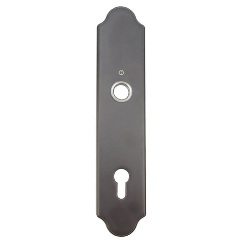 HOPPE Wide Traditional Exterior Backplate M3965N for Active Handlesets - Matte Black - HOPPE Wide Traditional Exterior Backplate M3965N for Active Handlesets - Matte Black