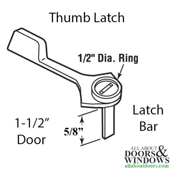 Patio Door Handle Set, 1-1/2